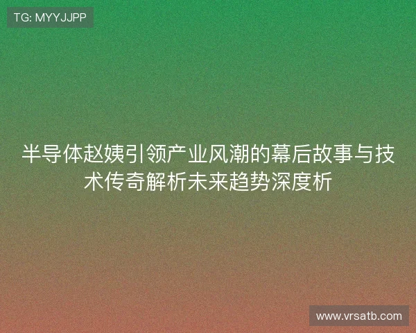半导体赵姨引领产业风潮的幕后故事与技术传奇解析未来趋势深度析